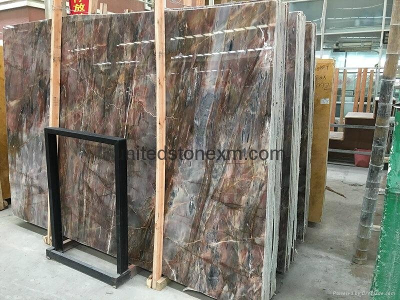 chinese red color marble slab--- louis red 2