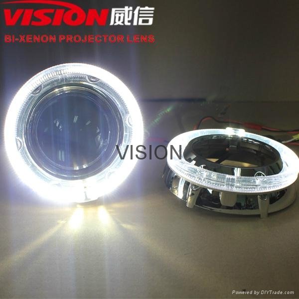 IPHCARR Q5  projector lens with RGB colors angel eyes automotive led headlight  3
