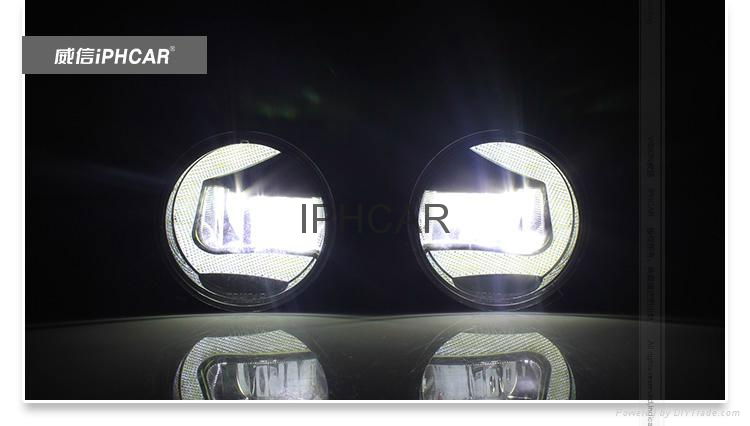IPHCAR car angel eye fog light waterproof car LED fog light 3