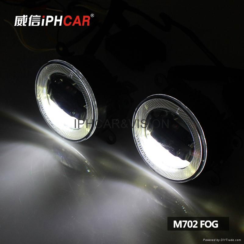 IPHCAR 3in1 fog light with LED DRL and COB halo rings fog lamp 4