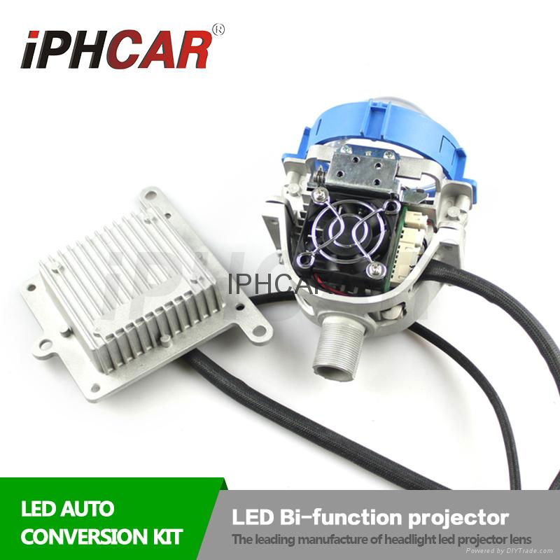 BI-function LED high low Beam retrofit headlight  HID projector lens 3