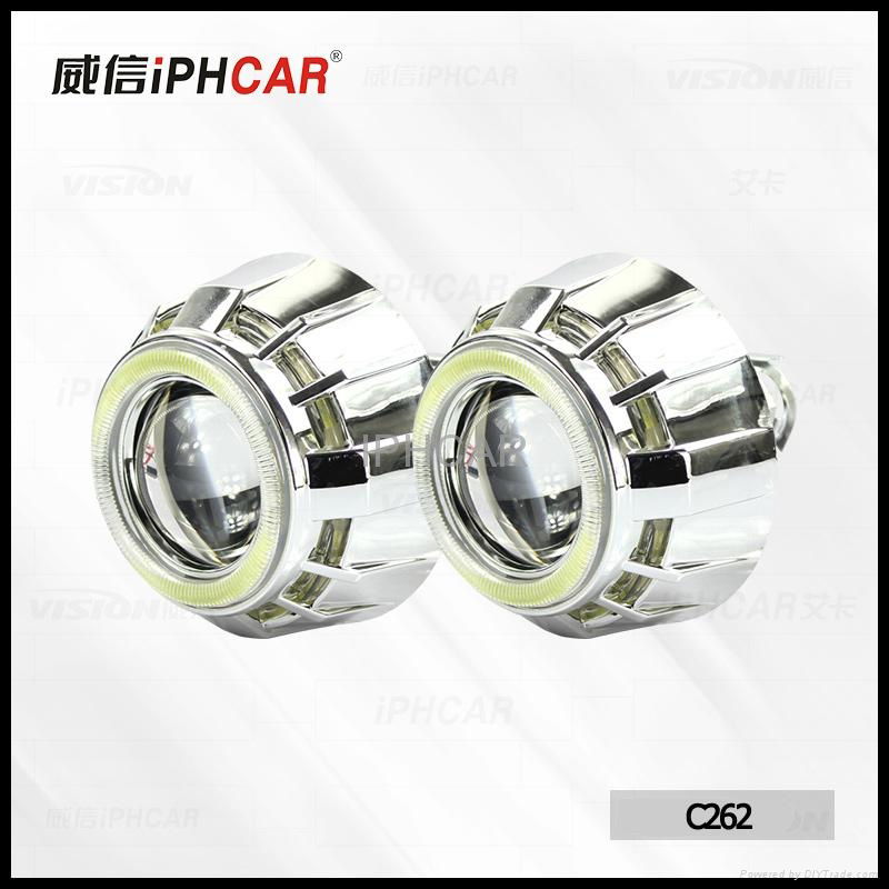 IPHCAR Auto HID xenon Projector Lens car Kit Type H1 With Xenon Bulb Headlight