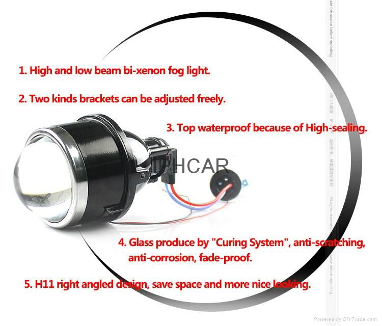 IPHCAR Auto Waterproof and Dustproof 12V H11 Bixenon Bulb DRL Hid Fog