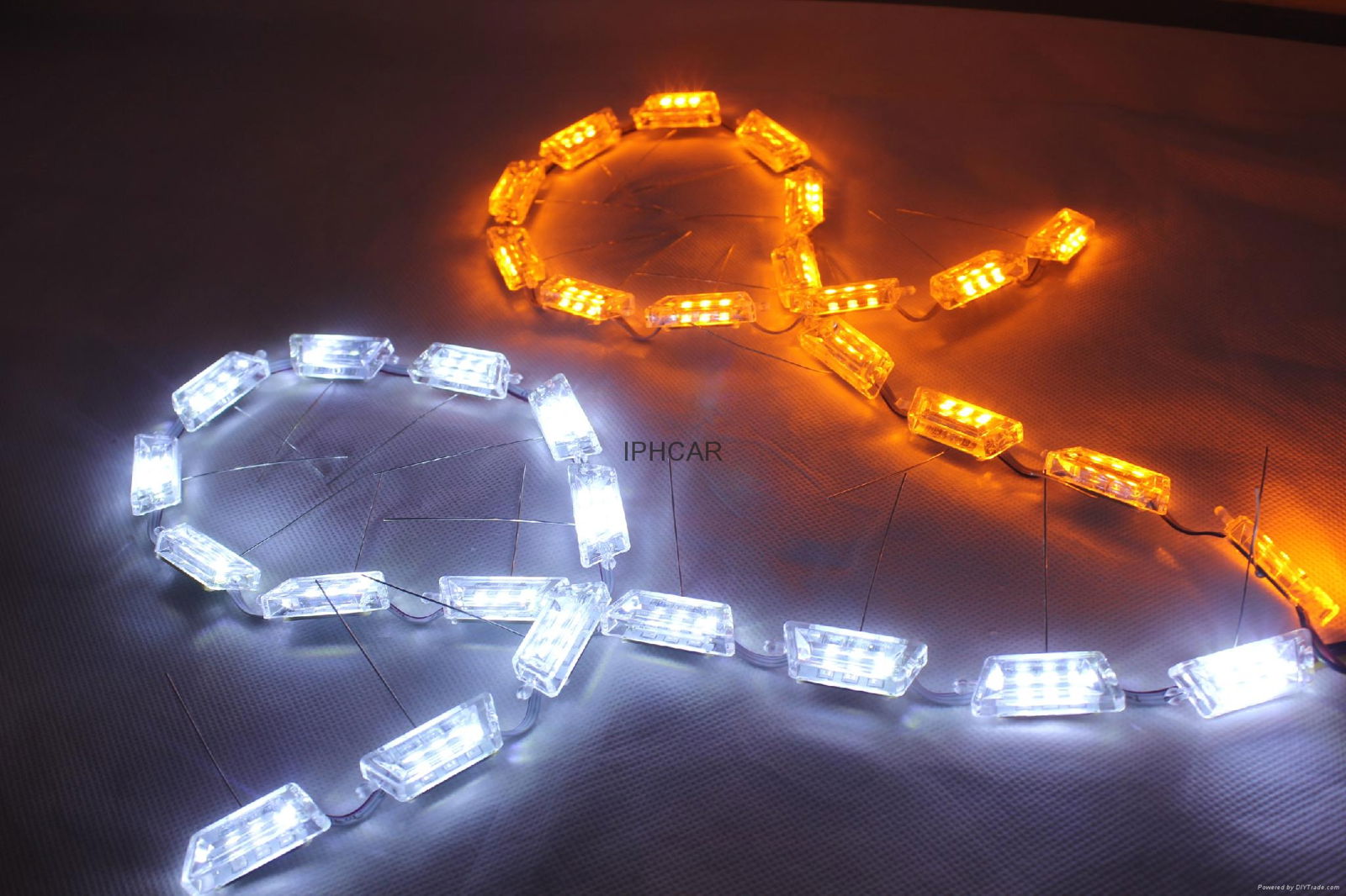 Universal Crystal Led Car Slim Dual Colors Daytime Running Light Flexible 2