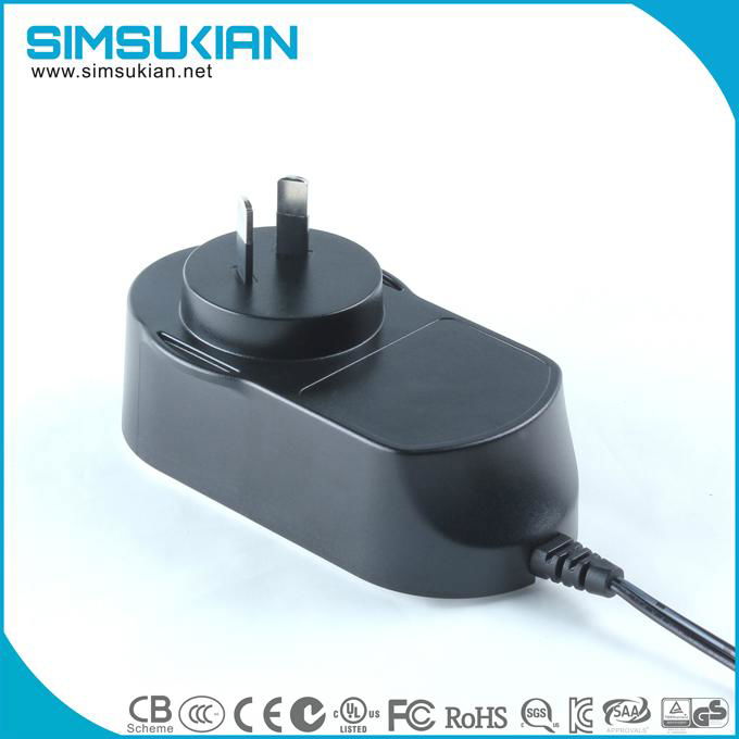 AU UK US EU JP KR CN SK05T plug in ac-dc power suppliy,adapter,charger 5