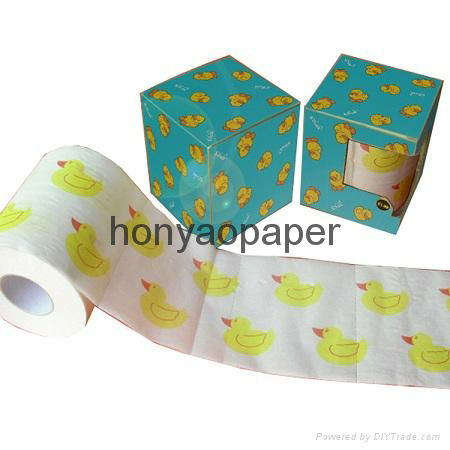 Funny Novelty Custom Printed Color Toilet Paper Tissue Towel factory 4