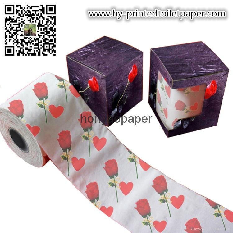 Printed toilet paper