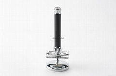 Double safety shaving razor with stainless steel stand