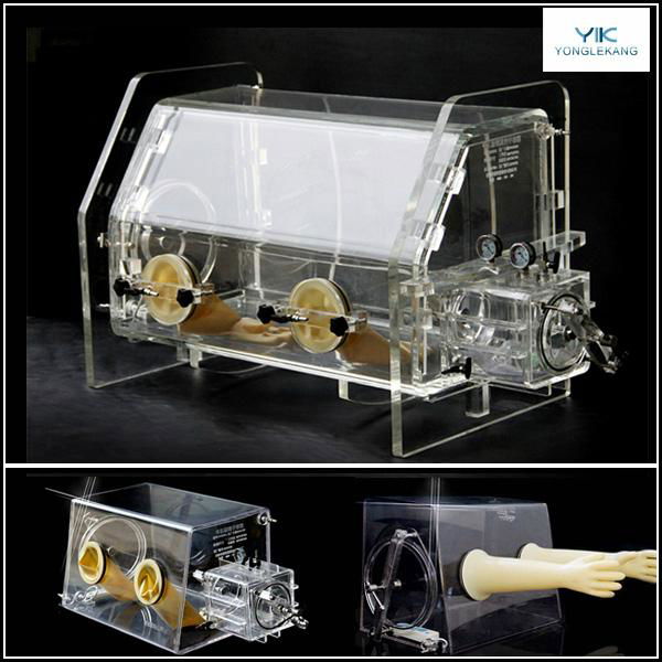 Laboratory vacuumized acrylic glove box for inert testing operation 3