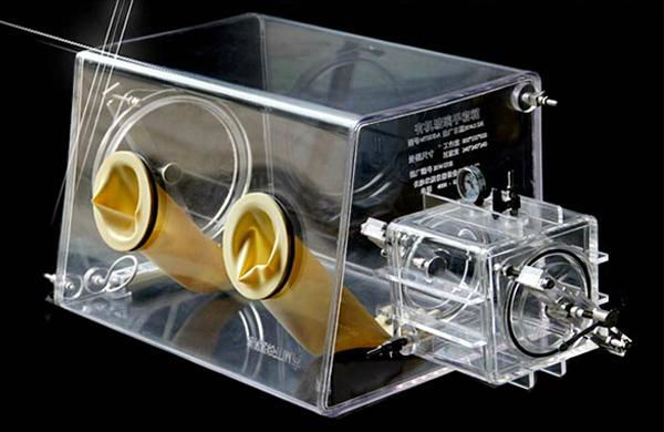 Laboratory vacuumized acrylic glove box for inert testing operation 5