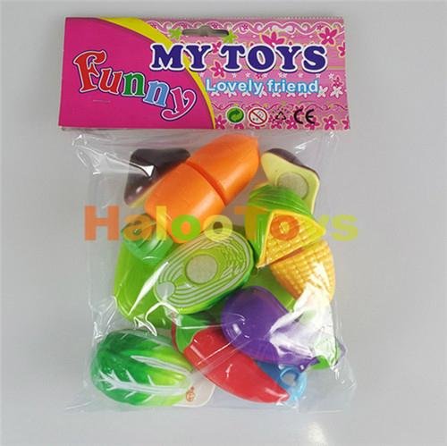 Kitchen Play Set Plastic Fruit Cutting Toys For Kids 2