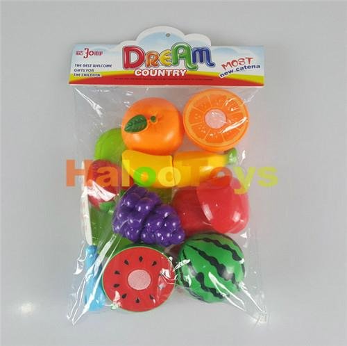 Kitchen Play Set Plastic Fruit Cutting Toys For Kids 3