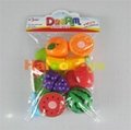 Kitchen Play Set Plastic Fruit Cutting Toys For Kids 3