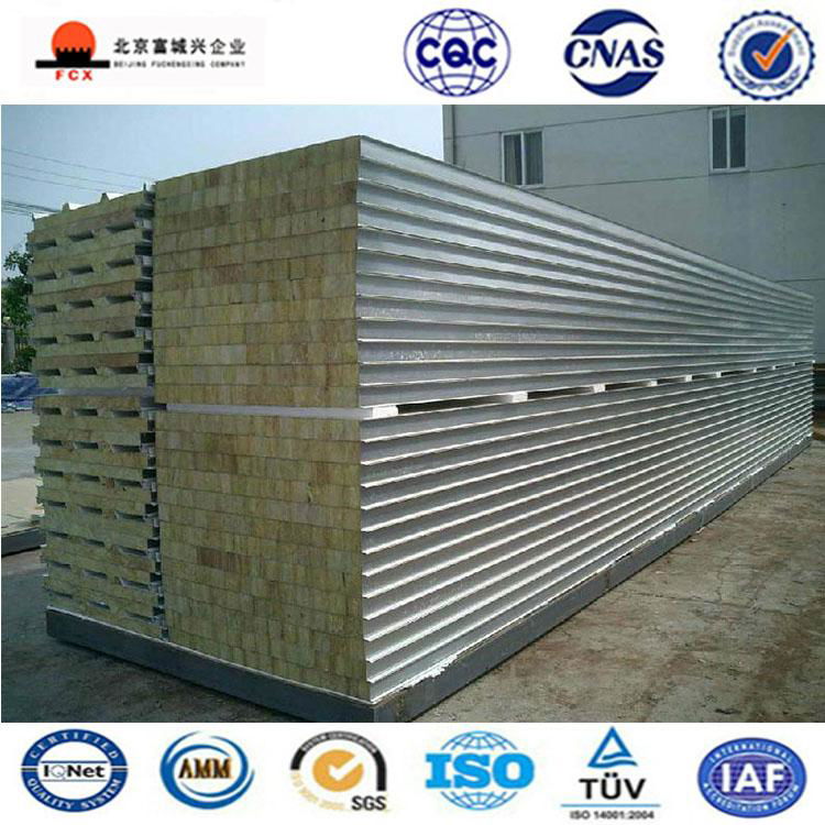Rock wool(Mineral wool) Sandwich Panel Board For  Warehouse Roof and Wall