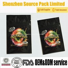 Food Grade Reclosable Herbal Incense Bag with Zipper for Tobacco