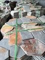 优质天然板岩杂锈组合锈板网贴 公园铺路石材 自然美观 抗压耐磨 4