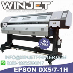 Vinyl banner t shirt printing machine WJ1604 with ep dx7 printhead