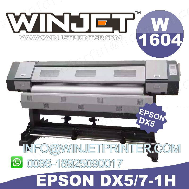 large format printing ink Vinyl banner printing machine WJ1604 with ep dx7  