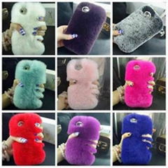 popular fur back cover phone case For iphone6