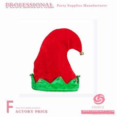 Red and Green Elf Hat with Ears