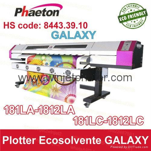 dx5 printhead  eco solvent flatbed printer galaxy eco solvent printer 1.8m