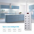 6 outlet power strip with multi usb charger port US plug surge protector 4