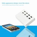 desktop powered usb hub 8 port usb outlet 5v 2.4a 1a charger station with cord 2