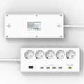 250v surge protector with QC3.0 usb port EU type 16a 4000w 5 gang extension cord 4