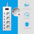 6 gang socket outlet with usb charger port safety shutter EU plug type 16a 4000w  1