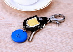 Electronic wireless key finder for smartphones.