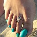 Celebrity Women Simple Vintage Toes Ring Adjustable Foot Fashion Beach Jewelry 3