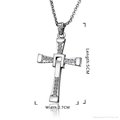 Film jewelry fast and furious dominic toretto cross pendant necklace 4