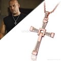 Film jewelry fast and furious dominic toretto cross pendant necklace 2