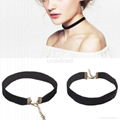 Women Black Velvet Choker Necklace