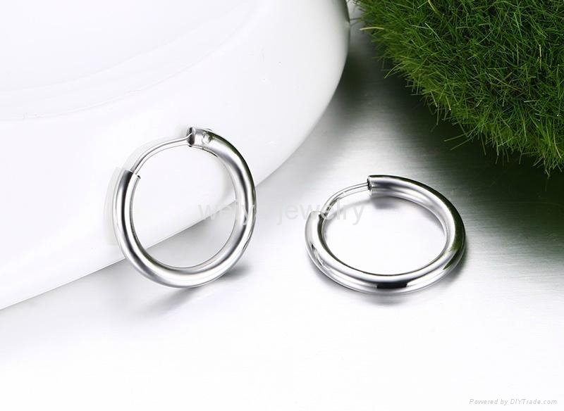 Stunning Round Small Endless Hoop Earrings For Stainless Steel Tube Earrings 4