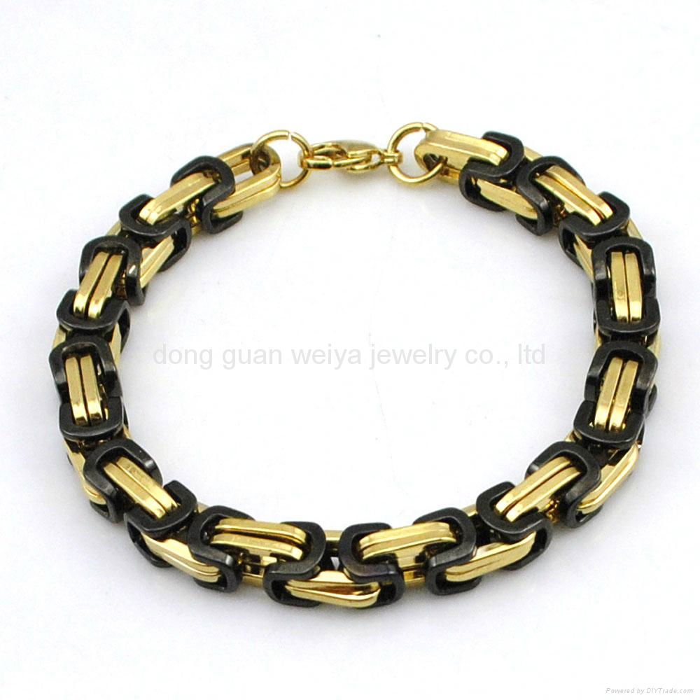 Gold Motorcycle Chain High Quality Stainless Steel Chain Bracelet For Men 2