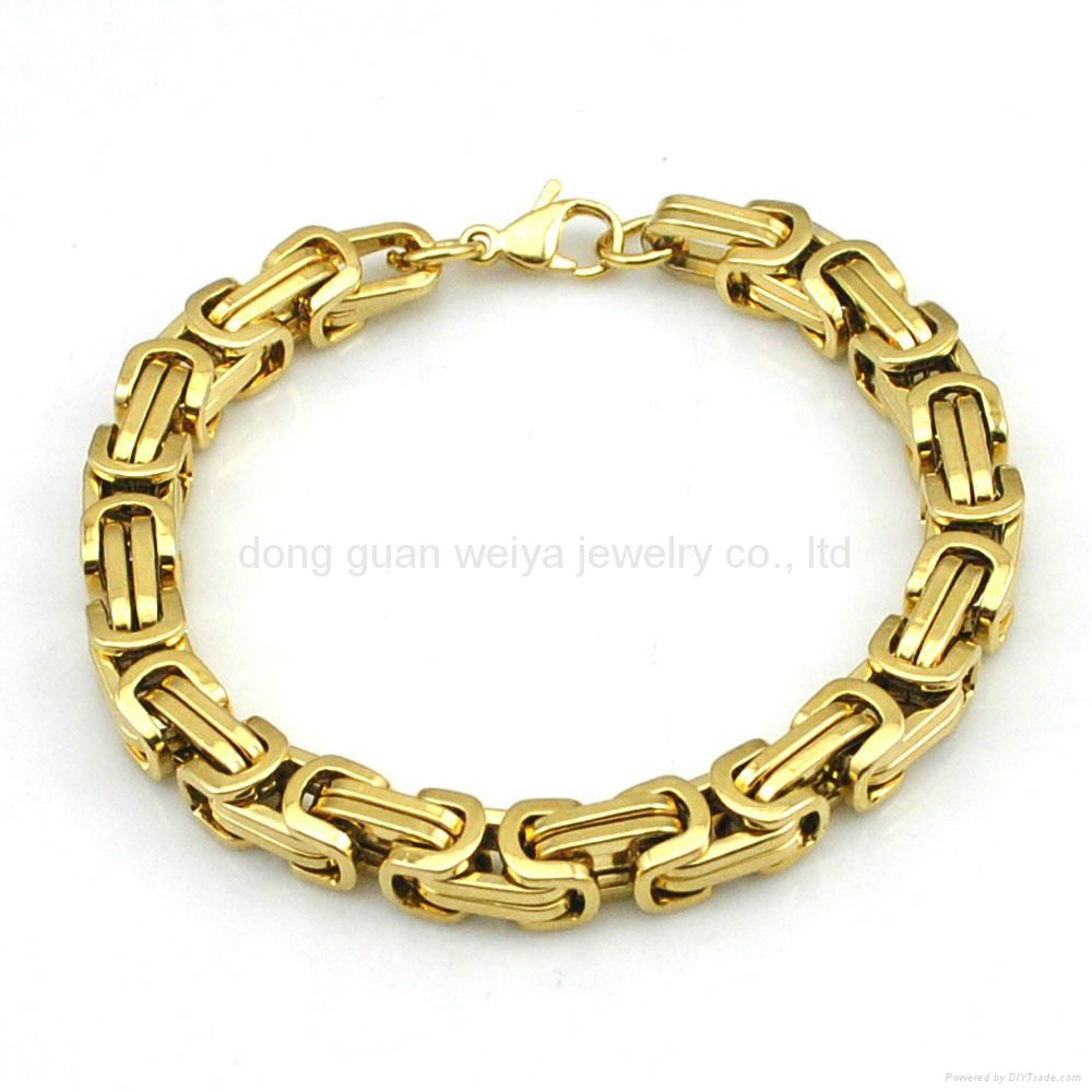 Gold Motorcycle Chain High Quality Stainless Steel Chain Bracelet For Men 3