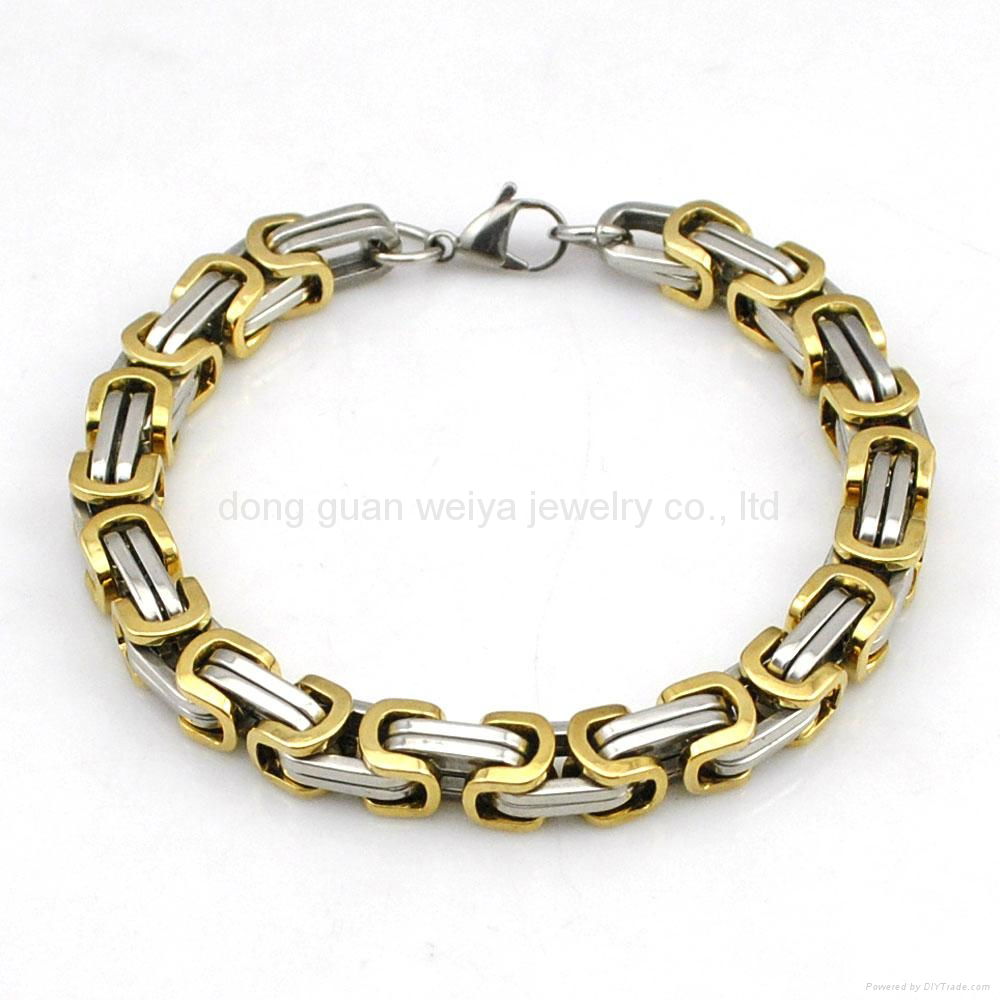 Gold Motorcycle Chain High Quality Stainless Steel Chain Bracelet For Men 5