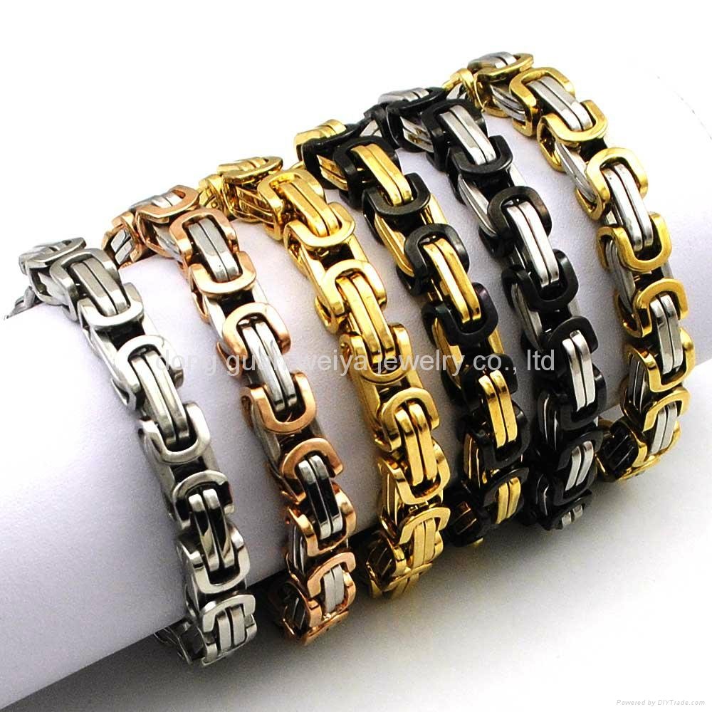 Gold Motorcycle Chain High Quality Stainless Steel Chain Bracelet For Men