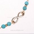 Women Simple Blue Turquoise Infinity Beach Bracelet Anklet 3