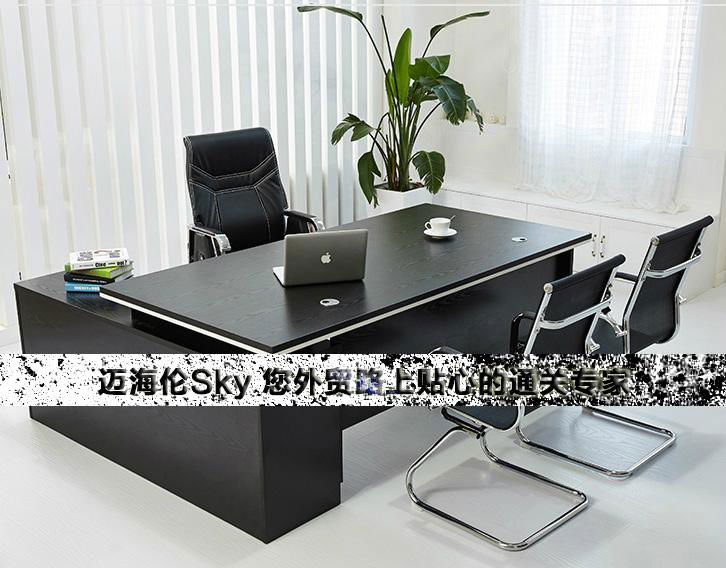 板式傢具組合卡位辦公桌椅深圳出口手續 4