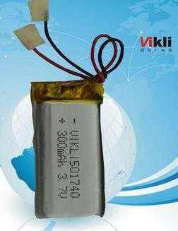 聚合物动力锂电池3.7V300MAH音响点读笔锂电池501740 2