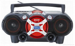 Portable CD/VCD/DVD boombox