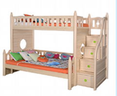 Original color bunk bed with staircase