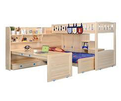  Original wood color combination  functional bed