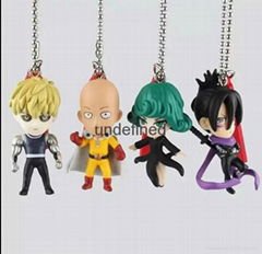 Mini soft plastic action figure Keychain