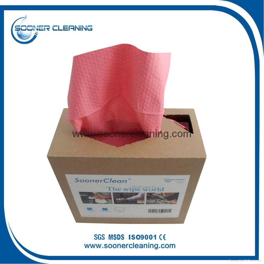 X80 Heavy Duty Cellulose Polyester Industrial cleaning wipes nonwoven fabric