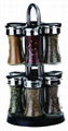 12 jars spice rack with rotating base,