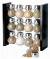 12 jars spice rack with round bottle