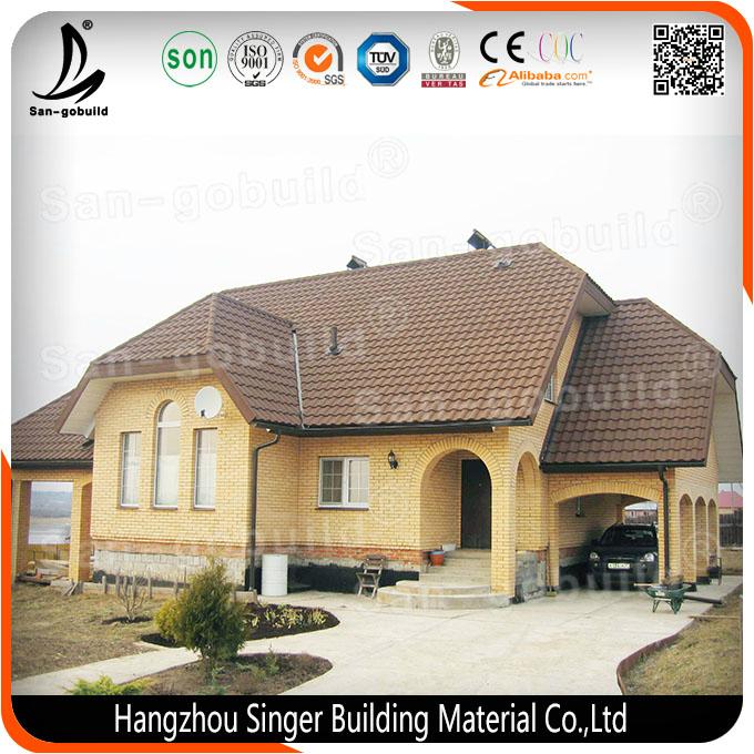 2016 New Products Coloured Stone Coated Zinc Aluminium Roofing Sheets 4